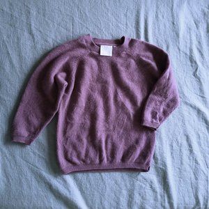 Zara Cashmere Crew Neck Sweater Dusty Eggplant Purple